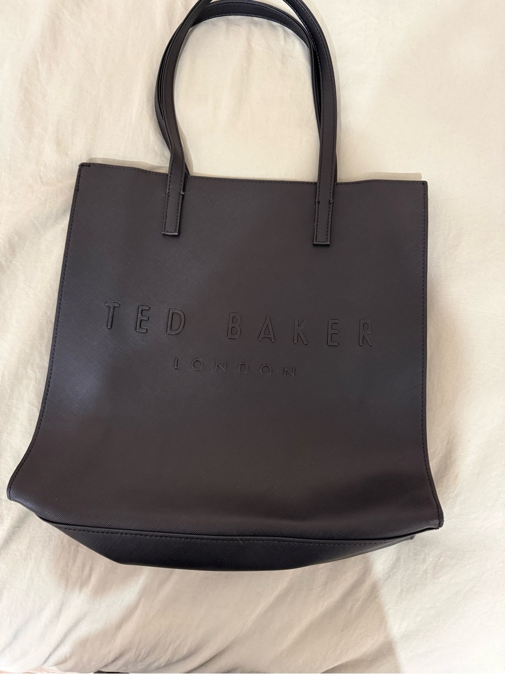 Ted Baker Black Embossed Logo Tote